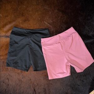 Women’s High-Waist Active Shorts - Black & Pink